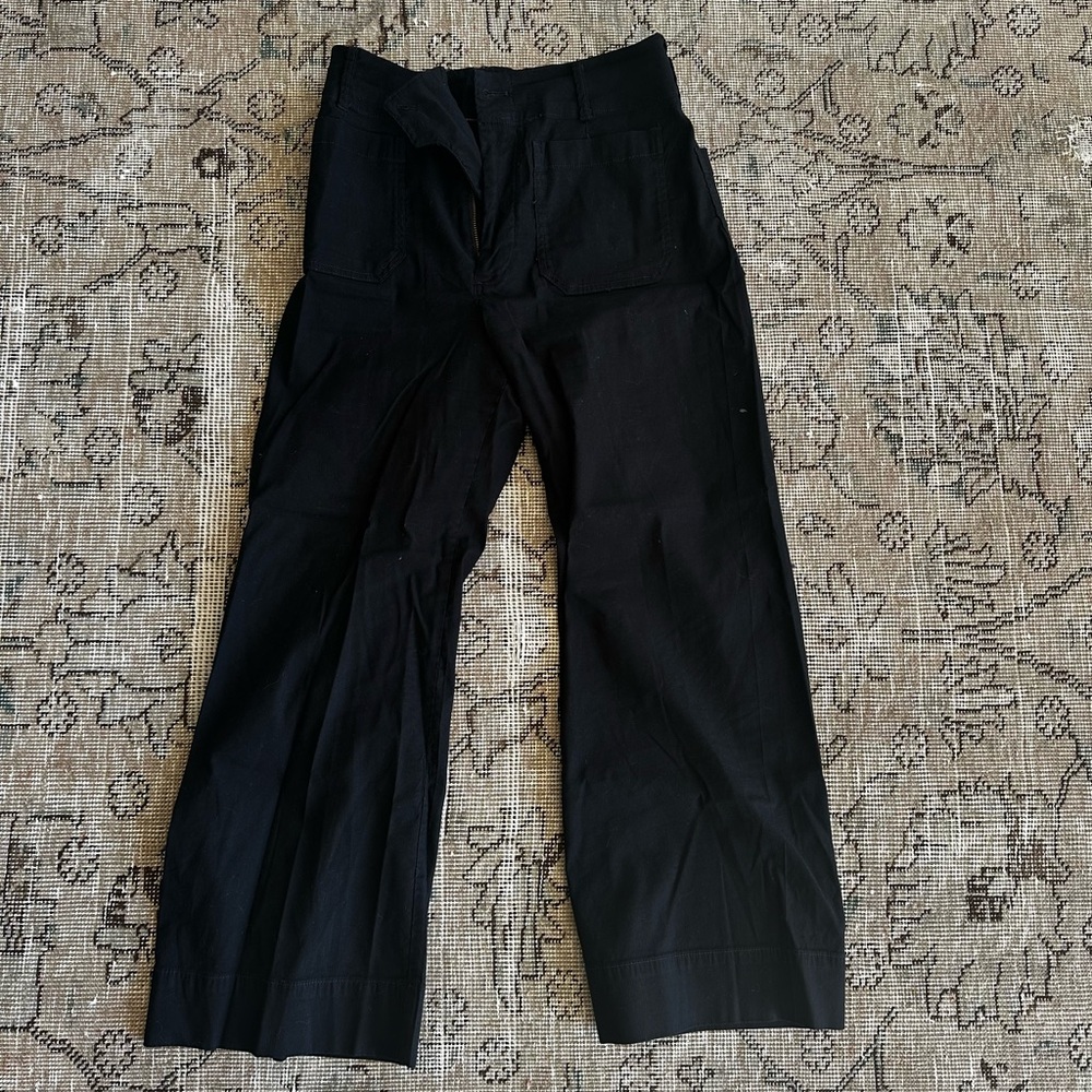 Maeve Wide-Leg Black Pants